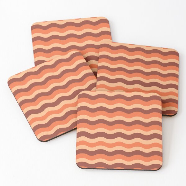Item preview, Retro 70s  waves pattern in orange, brown and beige designed and sold by Yasminepatterns .