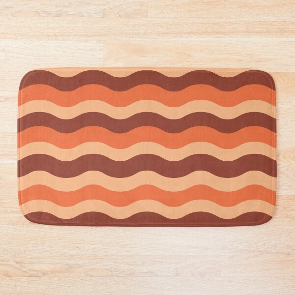 Item preview, Retro 70s  waves pattern in orange, brown and beige designed and sold by Yasminepatterns .