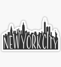 Pegatina silueta del horizonte - nyc