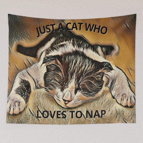 Item preview, Just A Cat Who Loves To Nap designed and sold by McThingummy.