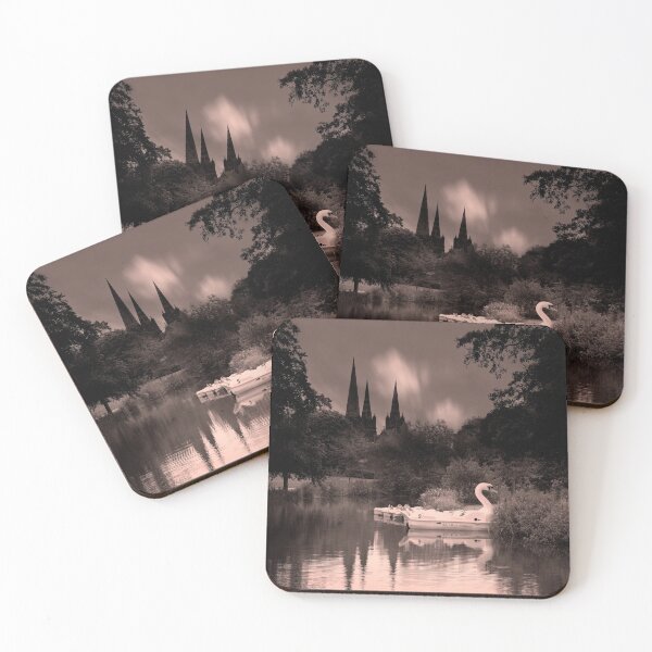 Item preview, Swan Boats In The Reflection Of Lichfield Cathedral designed and sold by rawshutterbug.