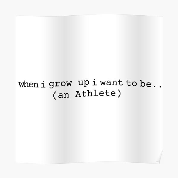 an athlete" Poster for Sale by meesara Redbubble