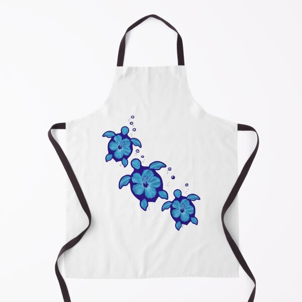 Item preview, Blue Honu Hibiscus Turtles designed and sold by BailoutIsland.