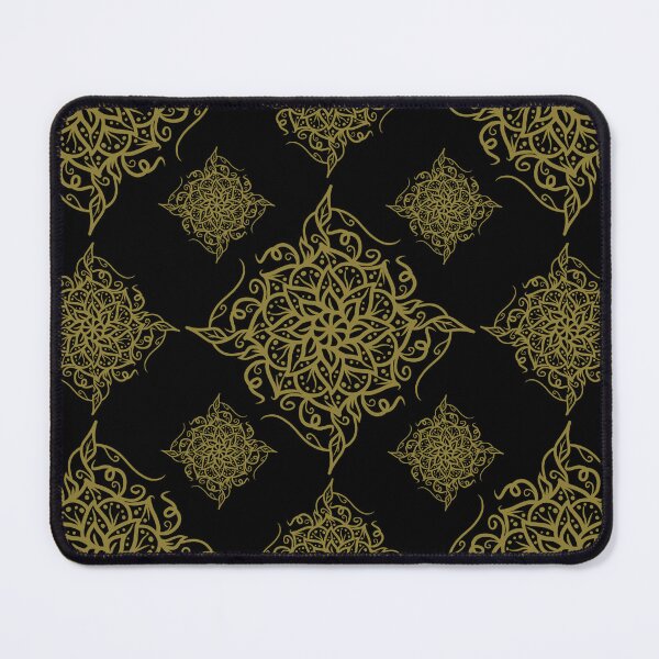 Item preview, Ethnic Asia Art Flower Dark Gold designed and sold by 47ArtDesign.