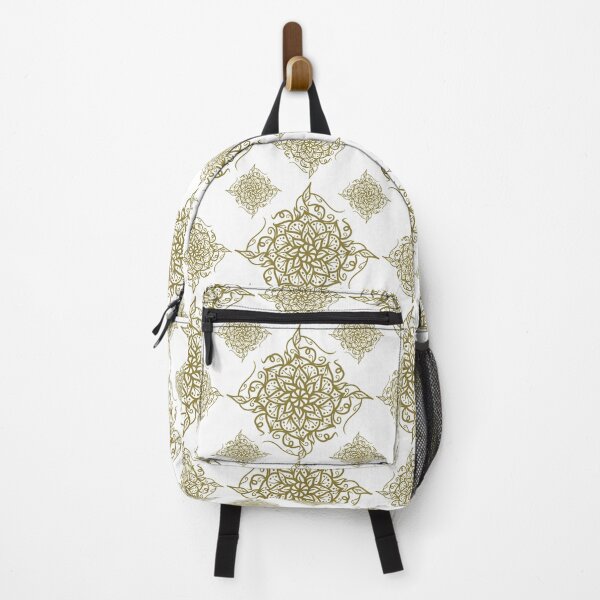 Item preview, Ethnic Asia Art Flower Dark Gold designed and sold by 47ArtDesign.