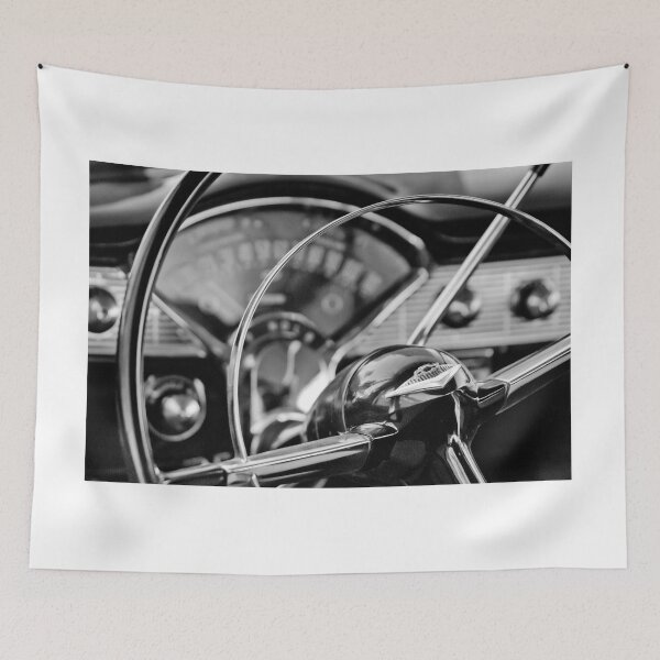 Item preview, 1956 Chevrolet Bel Air Steering Wheel -0552bw designed and sold by Jill Reger.