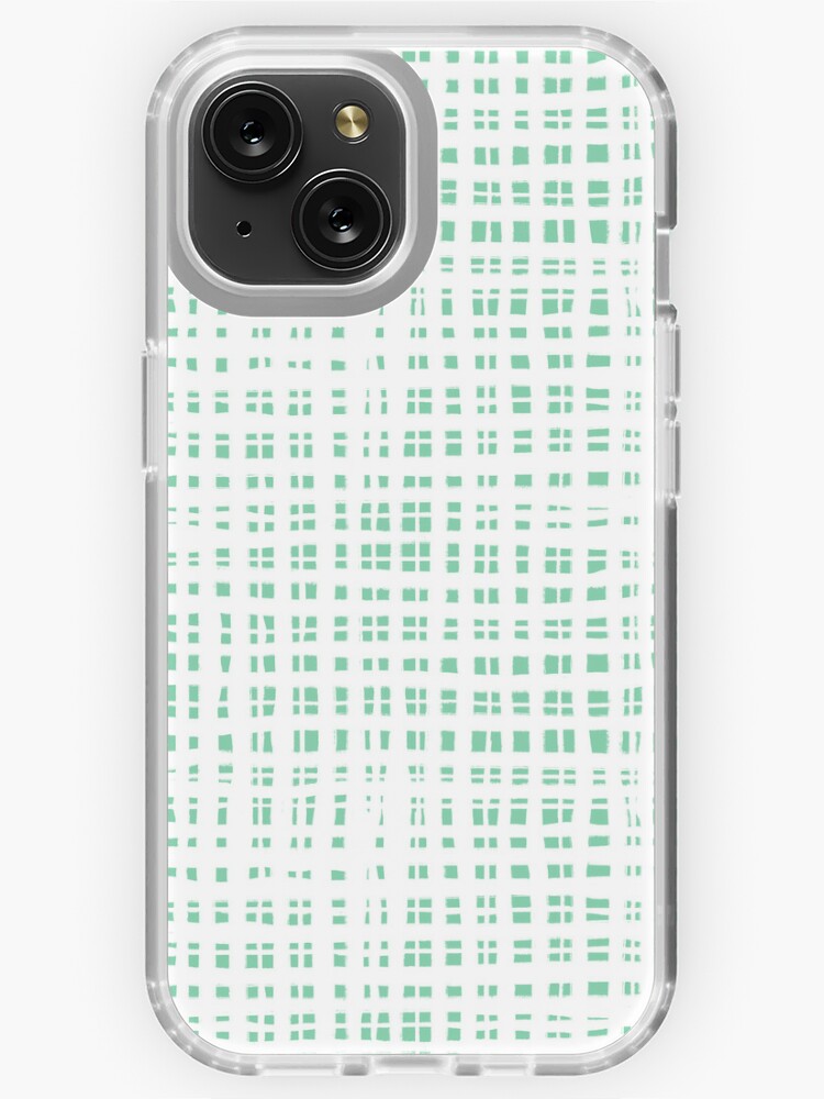 Pastel Floral Uneven Checkered Pattern iPhone 15 14 Rugged Case