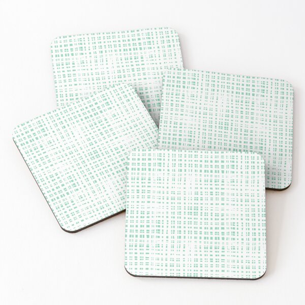 Item preview, Uneven Aqua Check on White Background  designed and sold by Ilana Ewing Designs.