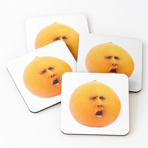 Item preview, Funny upset Nicolas Cage screaming orange designed and sold by Cool Stuff Galore.