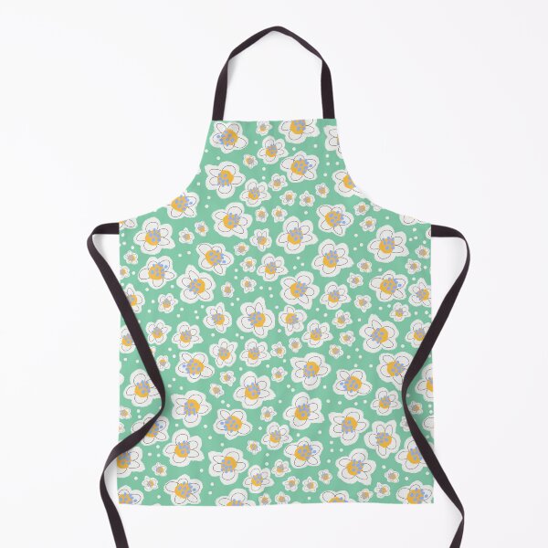 Item preview, Ditsy Daisies on Aqua Background designed and sold by Ilana Ewing Designs.