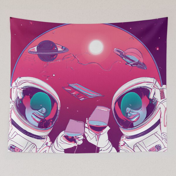 Artikelvorschau, Digitale Synthesizerwellenillustration des Astronauten entworfen und verkauft von Artistinrome.