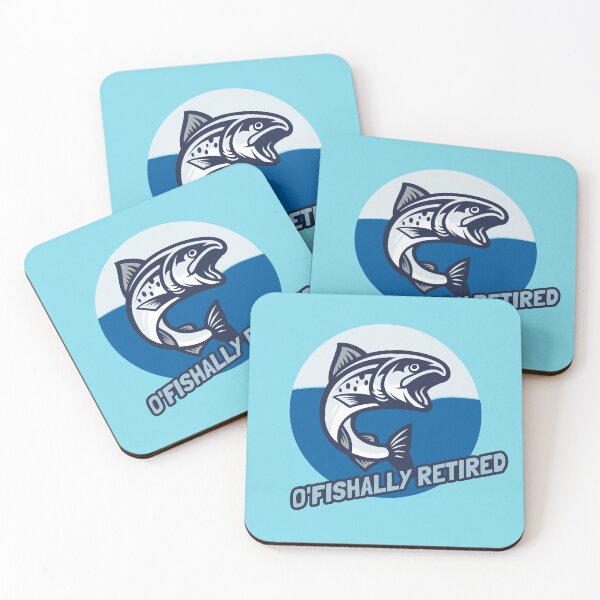 Item preview, Officially Retired Funny Fishing Blue designed and sold by ArtMeetsPizza.