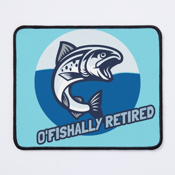 Item preview, Officially Retired Funny Fishing Blue designed and sold by ArtMeetsPizza.