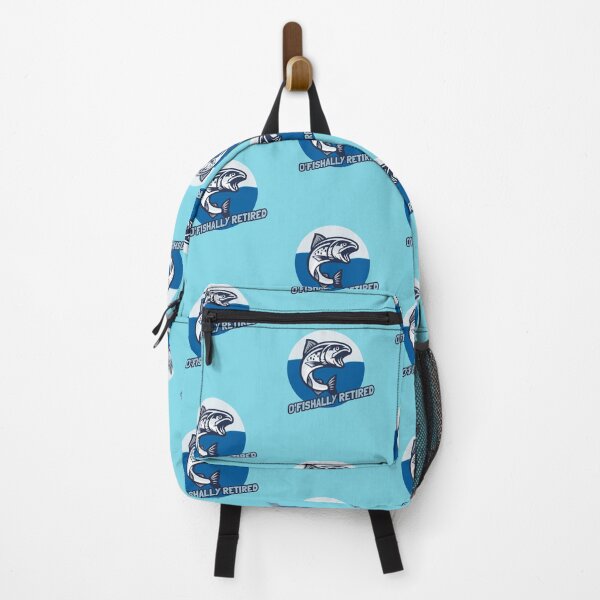 Item preview, Officially Retired Funny Fishing Blue designed and sold by ArtMeetsPizza.