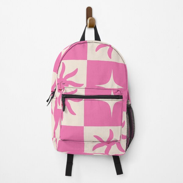 Item preview, Checkered pink boho sun and stars pattern designed and sold by Yasminepatterns .
