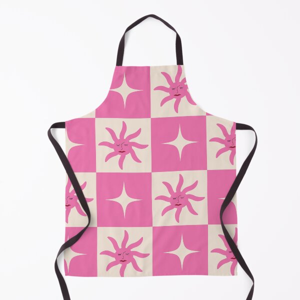 Item preview, Checkered pink boho sun and stars pattern designed and sold by Yasminepatterns .