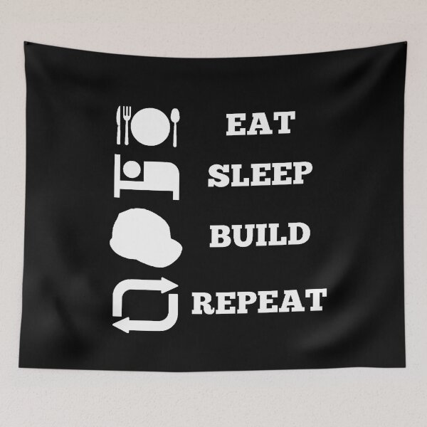 Item preview, Eat Sleep Build Repeat designed and sold by Creatoe.