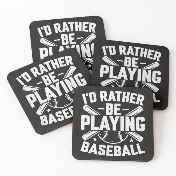 Item preview, I'D Rather Be Playing Baseball designed and sold by RED FIR.