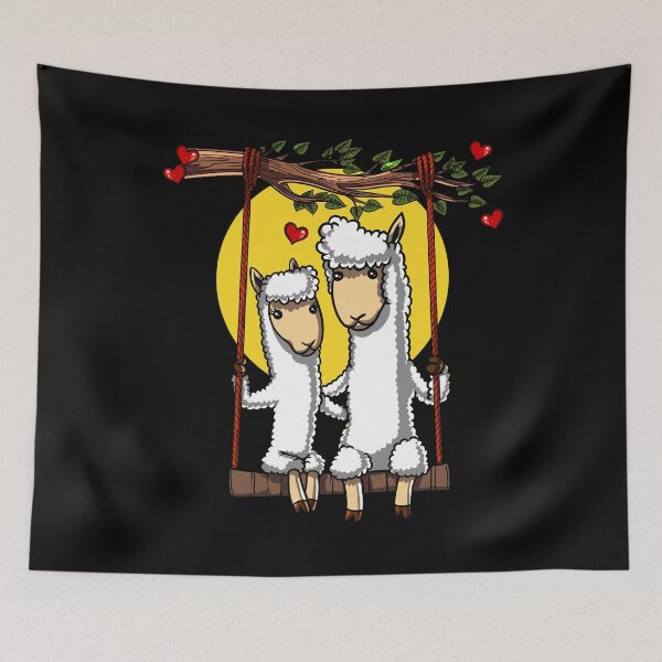 Item preview, Cute Llama Couple Alpaca  designed and sold by underheaven.