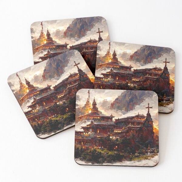 Item preview, Cloudy Mountain Monastery designed and sold by lostcauseblue.