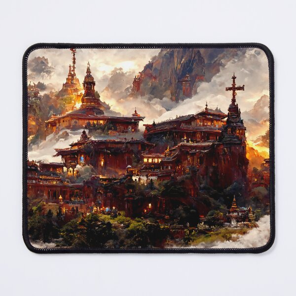Item preview, Cloudy Mountain Monastery designed and sold by lostcauseblue.