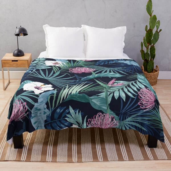 Item preview, Tropical dark flowers with red and white designed and sold by klimov0101.