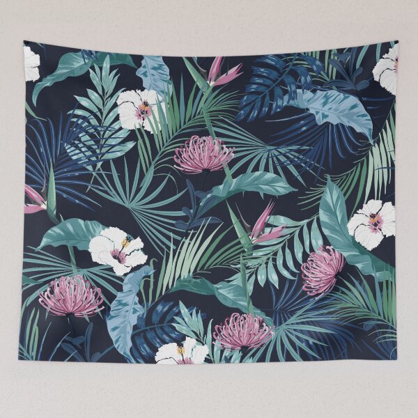 Item preview, Tropical dark flowers with red and white designed and sold by klimov0101.