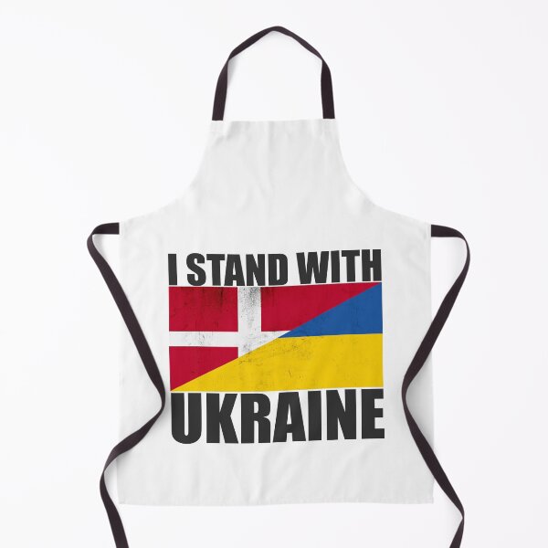 Item preview, Denmark Stands With Ukraine - Vintage Flags and Black Text designed and sold by ForUkraine2022.