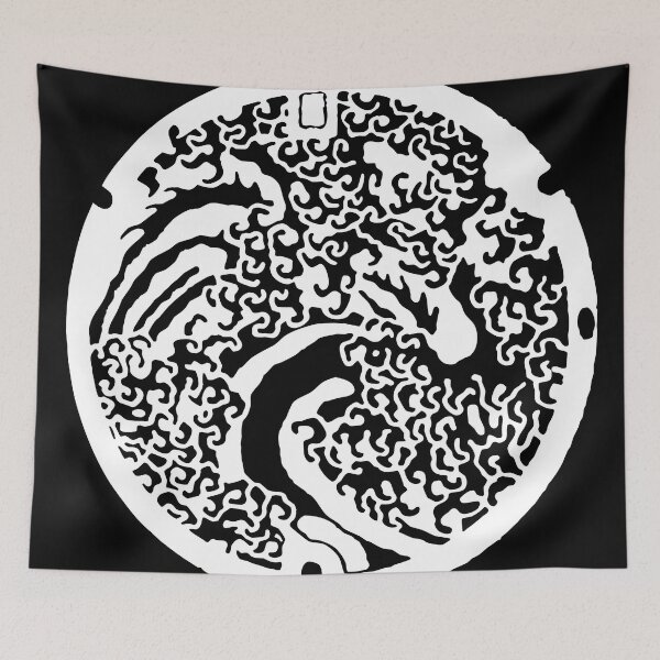 Item preview, Waves on manhole in Japan designed and sold by mattraski.