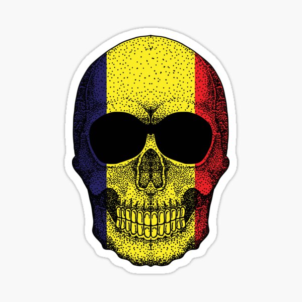 Item preview, Skull Romania Flag designed and sold by pretty4u.