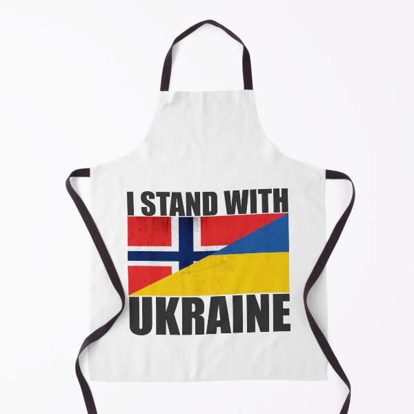 Item preview, Norway Stands With Ukraine - Vintage Flags and Black Text designed and sold by ForUkraine2022.
