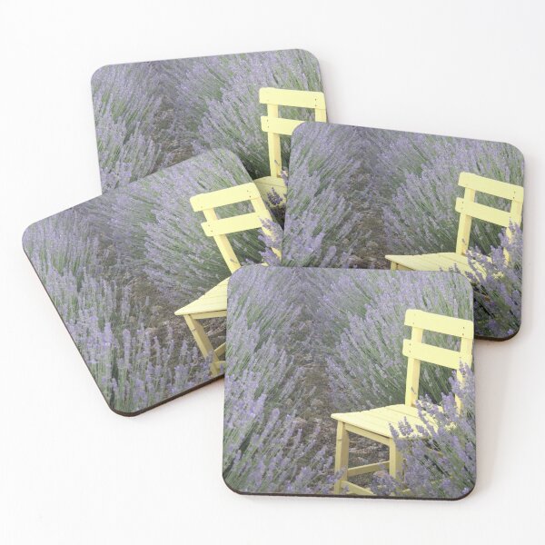 Item preview, Yellow Chair In A Lavender Field Photograph designed and sold by taiche.
