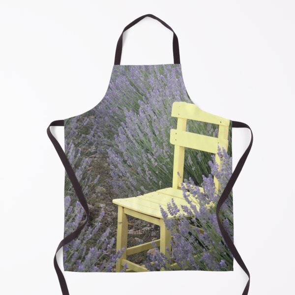 Item preview, Yellow Chair In A Lavender Field Photograph designed and sold by taiche.