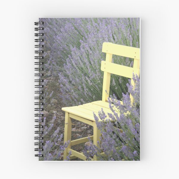 Item preview, Yellow Chair In A Lavender Field Photograph designed and sold by taiche.