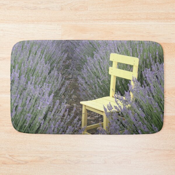 Item preview, Yellow Chair In A Lavender Field Photograph designed and sold by taiche.