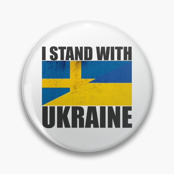 Item preview, Sweden Stands With Ukraine - Vintage Flags and Black Text designed and sold by ForUkraine2022.