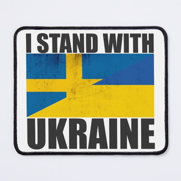Item preview, Sweden Stands With Ukraine - Vintage Flags and Black Text designed and sold by ForUkraine2022.