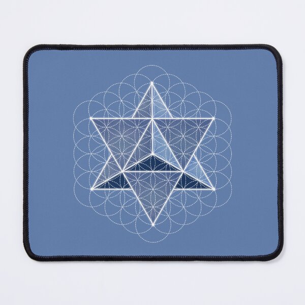 Item preview, Merkaba & Flower of life on angelite designed and sold by RedCloudDesign.
