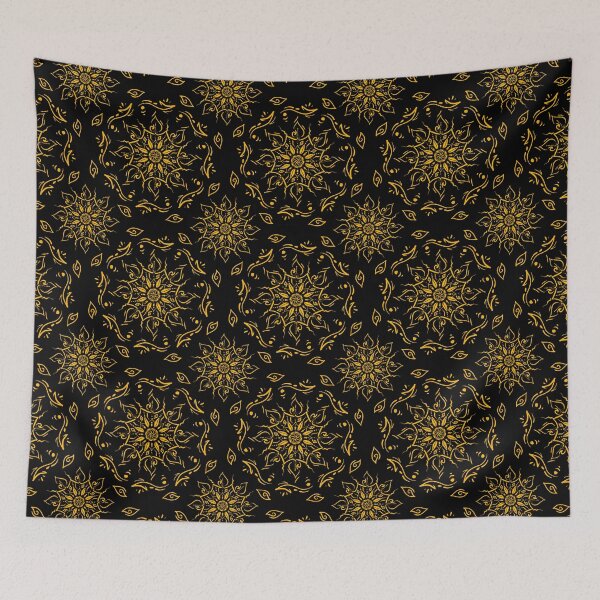 Item preview, Ethnic Asia Art Flower Yellow designed and sold by 47ArtDesign.