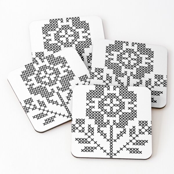Item preview, National embroidered cross-stitch flower designed and sold by RNIArt.