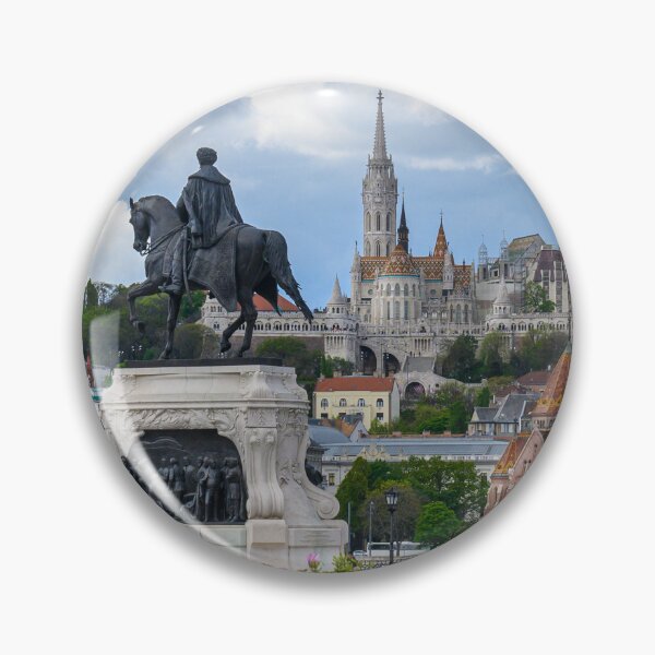 Item preview, St. Matthias and Fishermen's Bastion and Statue of Count Gyula Andrassy in Budapest, Hungary designed and sold by mitzobs.
