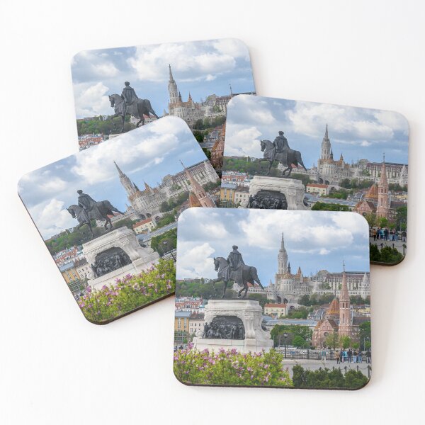 Item preview, St. Matthias and Fishermen's Bastion and Statue of Count Gyula Andrassy in Budapest, Hungary designed and sold by mitzobs.