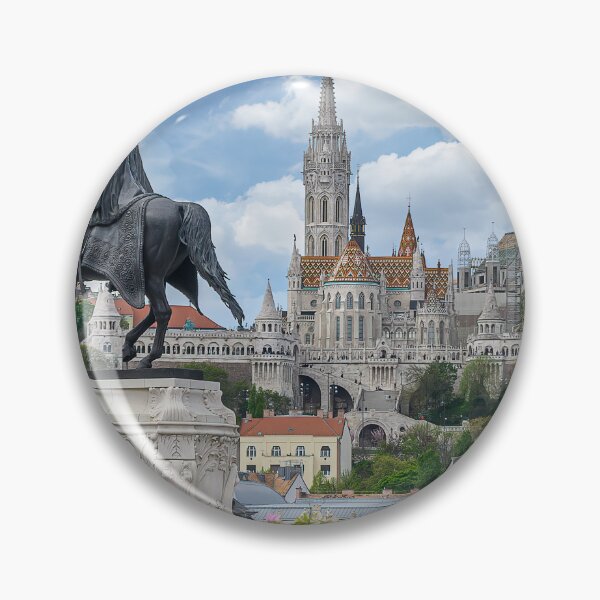 Item preview, St. Matthias and Fishermen's Bastion and Statue of Count Gyula Andrassy in Budapest, Hungary designed and sold by mitzobs.