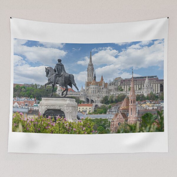 Item preview, St. Matthias and Fishermen's Bastion and Statue of Count Gyula Andrassy in Budapest, Hungary designed and sold by mitzobs.