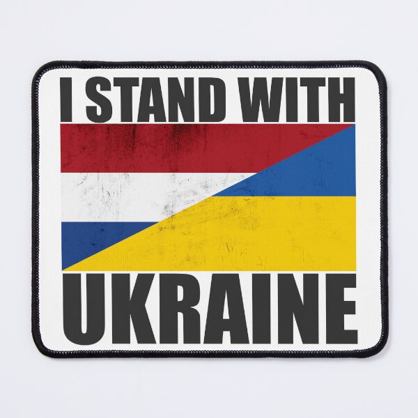 Item preview, Nitherlands Stand With Ukraine - Vintage Flags and Black Text designed and sold by ForUkraine2022.