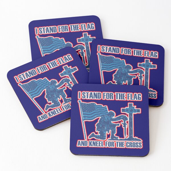 Item preview, I Stand For The Flag And Kneel For The Cross designed and sold by WoodburyLake.