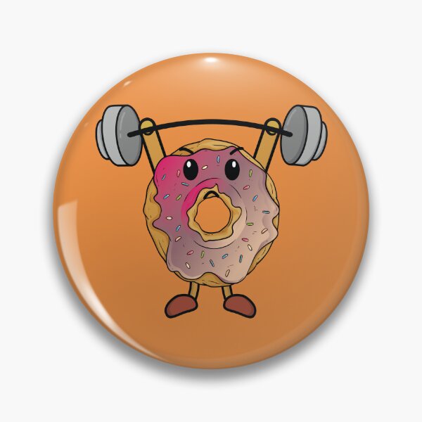 Item preview, Donut lifting heavy barbell with weights designed and sold by Donutlovers.