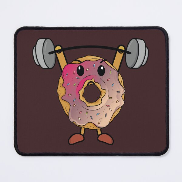 Item preview, Donut lifting heavy barbell with weights designed and sold by Donutlovers.