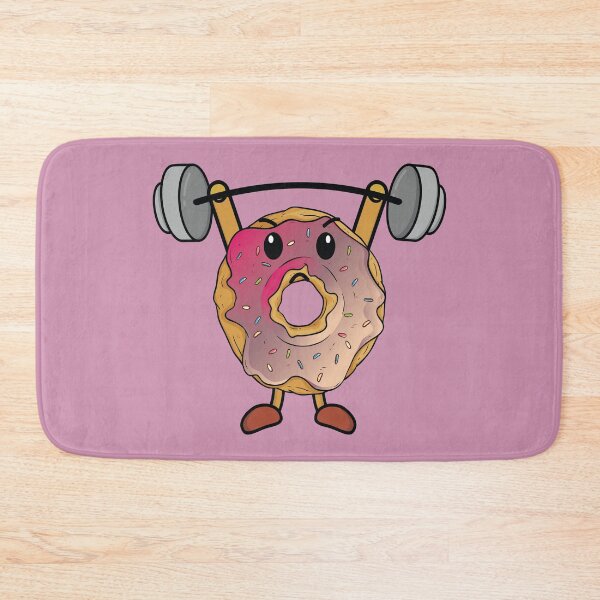 Item preview, Donut lifting heavy barbell with weights designed and sold by Donutlovers.