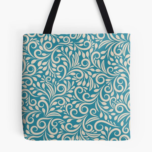 Artikelvorschau, Nahtloses Blumenmuster dunkler cyan-blauer Hintergrund entworfen und verkauft von ByCreativtastic.